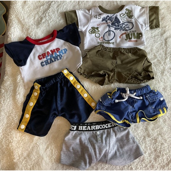 Build A Bear Workshop Orange Bear & Bear 15” Stuffed Animals W/ Clothes. Read - Picture 8 of 10